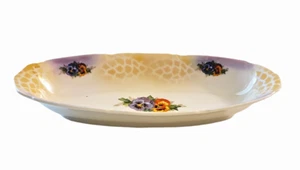 Celery Relish Serving Dish Bread Tray Porcelain Lusterware Made In Germany - Imagen 1 de 8