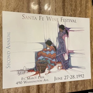 Amado M. Pena Jr Signed Poster From Santa Fe Wine Festival Second Annual - Picture 1 of 3