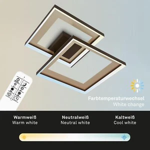 Briloner Deckenleuchte LED 25W Deckenlampe CCT Fernbedienung Schwenkbar Gold - Bild 1 von 8