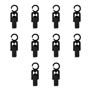 10 PCS Black Plastic Swivel LAUNDRY HOOK/CLIPS Clothes Pin Display Store Fixture - Picture 1 of 2