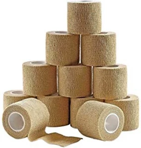 Cohesive Bandages 5.0cm x 4.5M TAN Self Adhesive Strapping Tape, Flex - Picture 1 of 1