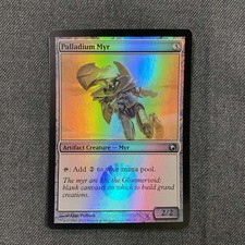 MTG PALLADIUM MYR x1 : *FOIL* : Scars of Mirrodin : Uncommon : LP : 2010