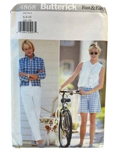 Butterick Sewing Pattern 4868 Pants Shorts Jacket Top Misses Size 6-10 - Picture 1 of 2