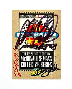 Dale Earnhardt, Davey Allison, Bonnett & Farmer NASCAR Maxx Autographed Signed - Picture 1 of 7