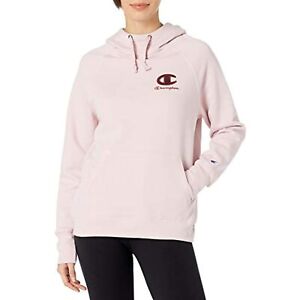 MSRP $55 Champion Powerblend Fleece Hoodie Pink Size Small (STAINED)