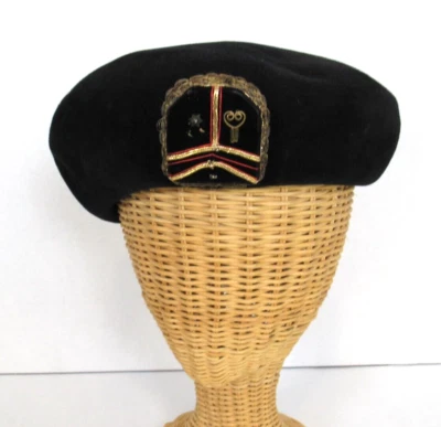 Boina de terciopelo Saks 5th Avenue de colección sombrero salón moderno años 40 Foto 1 de 4