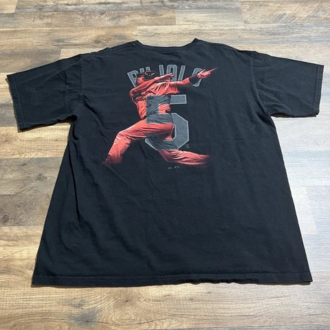 Majestic Albert Pujols Angels T Shirt Mens Size L Large Black THE MACHINE #5 Cover