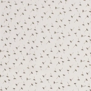 Musselinstoff goldene Pusteblume, weiß - Bild 1 von 1