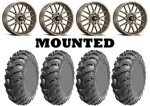 Kit 4 AMS Slingshot XT Tires 26x9-14 on ITP Hurricane Bronze Wheels VIK - Picture 1 of 5
