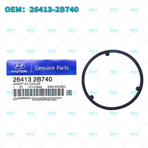 26413-2B740 Engine Oil Cooler Gasket For Sonata Forte Koup Veloster 1.6L Turb - Picture 1 of 4