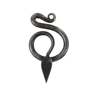 Colgante Jormungandr Serpiente de Acero Forjado Mitología Nórdica Vikinga Medieval - Imagen 1 de 5