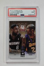 2013-14 Panini Elite LEBRON JAMES KOBE BRYANT #2 Face 2 Face PSA 9 Mint QTY