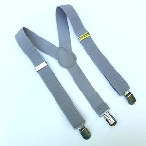Baby Toddler Children Boys & Girls Plain Y-Back Elastic Suspenders - Picture 1 of 3