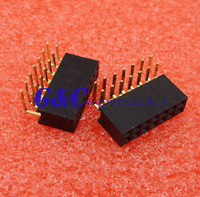 20PCS 2.54mm Pitch 2x7Pin Header Right Angle Female Double Row Socket Connector