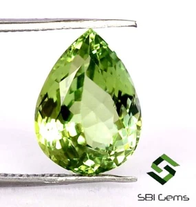 Zertifizierter natürlicher grüner Turmalin Birnenschnitt 13x9 mm beste Qualität loser Edelstein - Bild 1 von 10