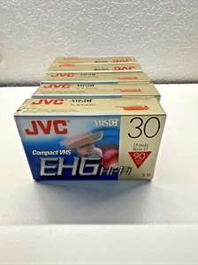 JVC EHG Hi-Fi Compact VHS Tapes 90 minutes TC30 VHSC 5 Pack - Picture 1 of 5