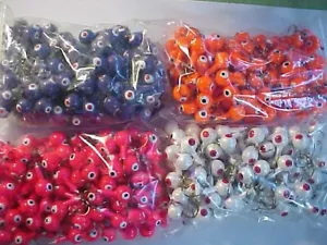 100 NUOVI OZ DA PESCA TESTE GALLEGGIANTI 3/8 WALLEYE JIGS TAGLIA 1 GANCIO - Foto 1 di 4