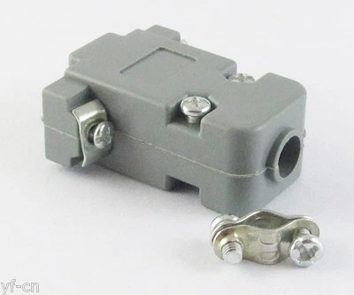1 set Grey D-Sub DB9 9Pin Plastic Hood Cover for 9 Pin or 15 Pin D-Sub Connector - Image 1 of 4