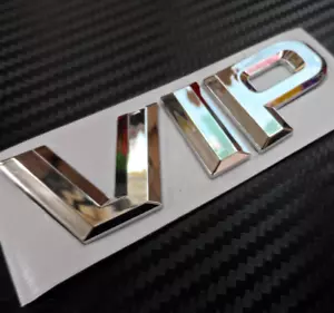 Car Emblem VIP 4'' ABS Chrome for TEANA TIIDA Murano Skyline Rear Badge Sticker - Bild 1 von 6