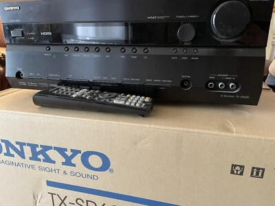 ONKYO TX-SR606 SURROUND SOUND RECEIVER - 3 HDMI channels work sporadically - Image 1 of 4