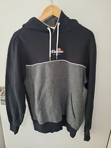 Retro Ellesse Women Hoodie Size - Large -Grey And Black - Picture 1 of 2
