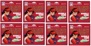 917801 8X 60G POUCH BIG LEAGUE CHEW BUBBLE GUM SLAMMIN' STRAWBERRY BASEBALL - Picture 1 of 1