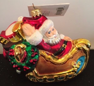 Christopher Radko "1929 SANTA" Ornament FAO SCHWARZ COLLECTION 1998 Santa Sleigh - Picture 1 of 12