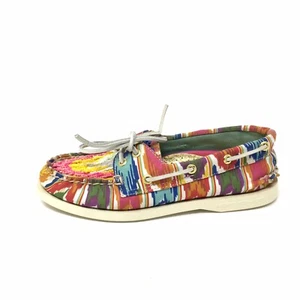 Sperry Top Sider Womens Beaded Fabric Boat Shoes Sz 5M Rainbow Colors - Picture 1 of 10