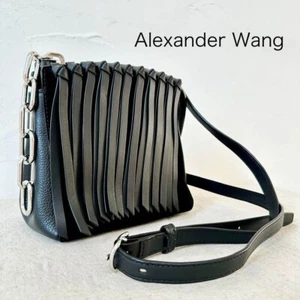 Alexander Wang Marion Attica Shoulder Crossbody Bag Purse Leather BLK USED Mint! - Picture 1 of 15