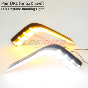 2 Color For Suzuki Swift 2014 2015 16 LED Fog Lamp DRL Day Running Light W/ Turn - Picture 1 of 9