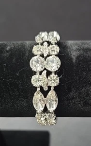 Vintage Eisenberg Ice Clear Strass Tennis Style Armband signiert wunderschön! - Bild 1 von 5