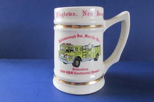 Vintage Flagtown New Jersey Hillsborough Vol. Fire Co. n. Tazza Birra 1 Tazza Stein - Foto 1 di 9