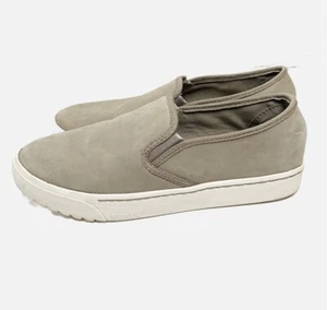 Sorel Campsneak Gray Green Suede Leather Slip On Flats Sneakers Women’s Size 8.5 - Picture 1 of 10