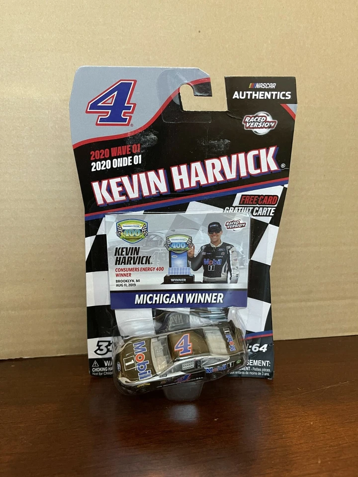 2020 Wave 01 Kevin Harvick Black Mobil 1 Michigan Win NASCAR Authentics Diecast