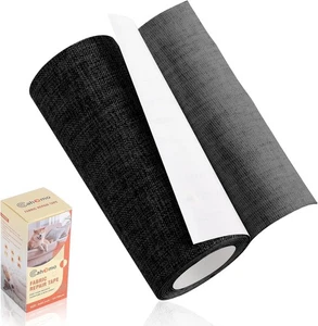 Self Adhesive Fabric Repair Patch, 4x63 inch Canvas inch, Black  - Bild 1 von 6