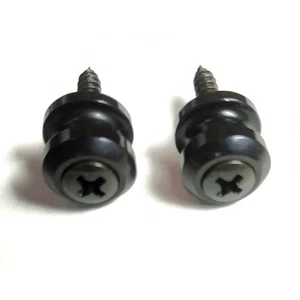 2 Black Replacement Strap Lock Boutons Schaller style - Picture 1 of 3