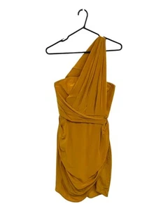 Excellent Condition ZIMMERMANN Women's Orange One Shoulder Silk Mini Dress AU S - Picture 1 of 5