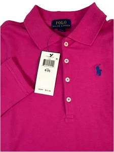 Polo Ralph Lauren Girls’ Long Sleeve Polo Shirt, Pink , Size Small 7, NWT - Picture 1 of 6