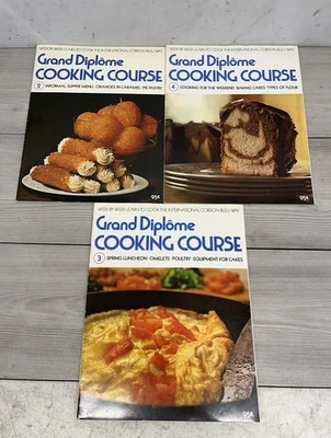 Lot Of 26 Vintage Grand Diplome Cookbooks, Cook The Cordon Blue Way, 1971, As Is - Image 1 of 4