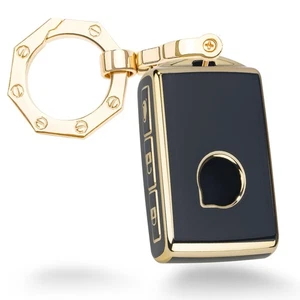 YHC Key Fob Cover for Volvo with Gold Keychain Key Shell fit XC40 XC60 S90 XC... - Bild 1 von 7