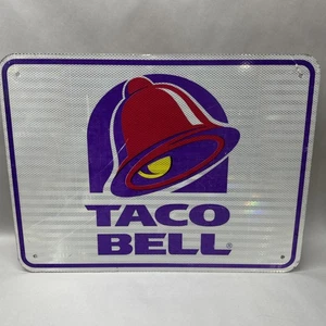 Taco Bell Restaurant Aluminum Road Highway Exit Sign 18x24” TacoBell Advertising - Picture 1 of 8