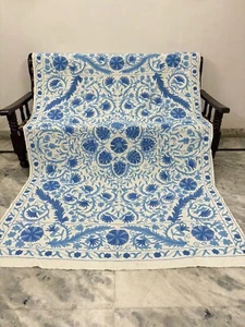 Colcha hecha a mano Suzani / Decoración del hogar boho / Colgante de pared Suzani / Regalo para ella - Imagen 1 de 6