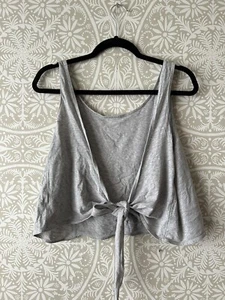 Lululemon Tank Top Women's Heather Gray Small Its A Tie Tank Wrap 10 Medium - Picture 1 of 6