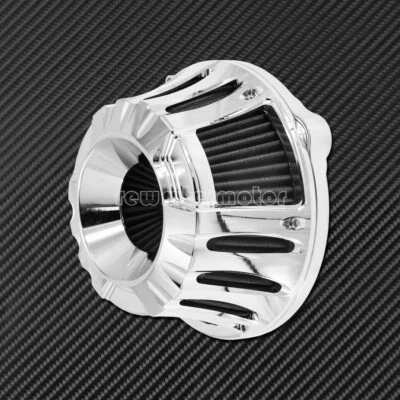 Chrome Hollow Air Cleaner Intake Gray Filter Fit For Harley Sportster 2004-2020 - Image 1 of 4