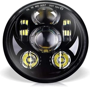 For Harley Davidson Iron 883 1200 XL883N 5-3/4" 5.75 LED Headlight High Low Beam - Picture 1 of 4