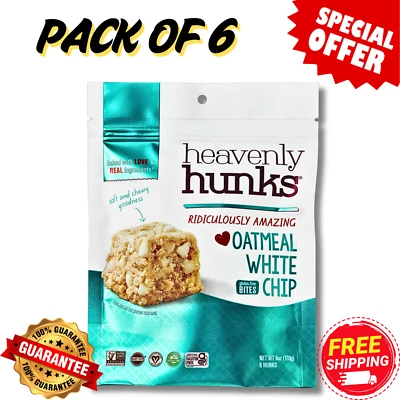 Heavenly Hunks Avena Blanco Cremoso Galleta Chip 6 OZ Limitado Nuevo Paquete De 6 Venta Foto 1 de 3