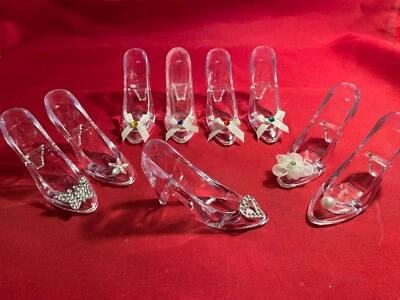 Cinderella "Glass Slipper" Clear Plastic Princess Shoe/Wedding/Party Cake Topper - Image 1 of 2