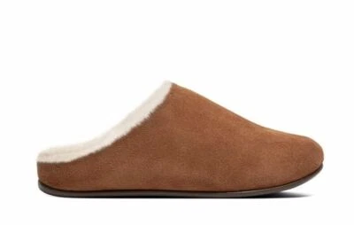 FitFlop女式Chrissie剪羊毛拖鞋骡子,滚棕褐色,美国6 910 — 第 1/2 张图片