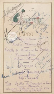 MENÜ ACE Sternberg Jannings UFA Vuillermoz Erich POMMER AUTOGRAMME + Foto 1930 - Bild 1 von 3