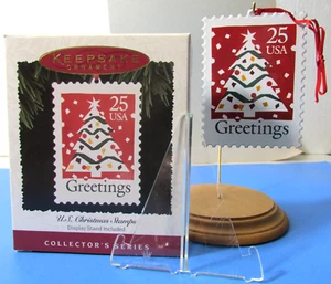 1995 Hallmark Ornament FRANCOBOLLO DI NATALE USA 1990 design - Foto 1 di 10
